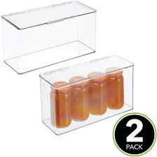 Amazon.com has been visited by 1m+ users in the past month Buy Mdesign Kitchen Storage Box Food Supplies Box With Lid For Kitchen Shelves Pantry And Fridge Stackable Plastic Storage Box For Pasta Fruit And More Set Of 2