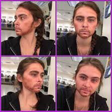 I Did Not Find Very Many Makeup Tutorials That Show Women How To Look Like A Man So I Decided To Do It Myself Beard Makeup Beard Makeup Tutorial Makeup Looks