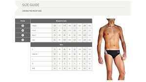 Arena Size Chart Mens Training Swimwear Tri To Swim