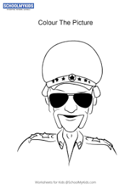 Printable colouring book for kids. Police Inspector Chingam Motu Patlu Coloring Pages Worksheets For Kindergarten First Grade Art And Craft Worksheets Schoolmykids Com