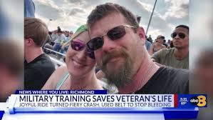 ‘I could see my femur’: Powhatan veteran survives motorcycle crash using  life-saving measures