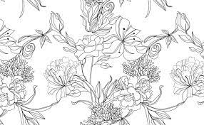 Affordable and search from millions of royalty free images, photos and vectors. Black And White Floral Pattern Wallpaper For Walls Sketch Floral