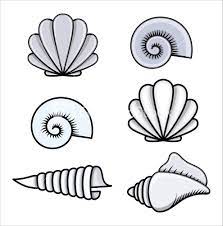 Lastly we can add the shadow cast by the shell onto the sea sand. Seashells Cartoon Vector Illustration Seashells Cartoon Seashell Drawing Seashell Tattoos