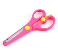 children's elastic labor-saving plastic safety round head scissors student  paper cutting