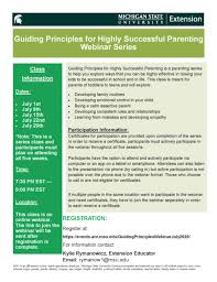 Are you ready to spend all your money on d. Guiding Principles For Highly Successful Parenting Webinar Series Great Start Livingston