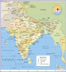 Political Map of India with States ...