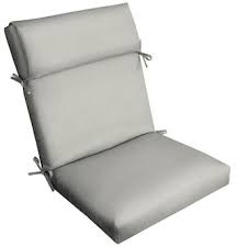 Allen Roth Madera Linen Dove Grey High Back Patio Chair Cushion Lowes Com In 2020 Patio Chair Cushions Patio Chairs Patio Furniture Cushions