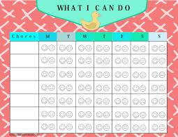 printable chore chart kindergarten home printables