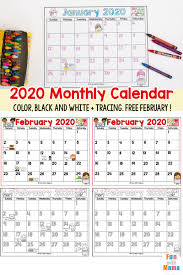 Simple template designs, ideal for printing. 2020 Kids Calendar Printable Fun With Mama