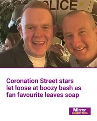 The cast of Coronation Street let their hair down as they celebrated Colson  Smith's leaving do.