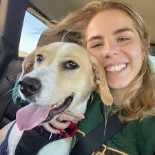 Proudly introducing GRACIE MAY🦮 my newest grand dog Jillie Kate adopted  Gracie, a one year old, from a rescue. Her family couldn't care for her  anymore so she was given up to