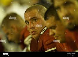 FAME GAME 6-C-31JUL00-SP-MAC Monday night Footbal-San Francisco Forty  Niners v. New England Patriots. end of the game players