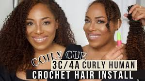 COILY CUE 3C/4A CURLY HUMAN HAIR CROCHET INSTALL| LIA LAVON