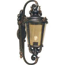 When selecting a new outdoor wall light, you should consider the direction your new fixture will cast light. Larger Size Outside Wall Light Decorative American Bronze Amber Glass