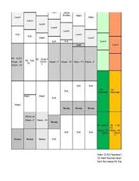 Sample Master Schedules For Elementary School Master Schedule Elementary Schools Schedule Template