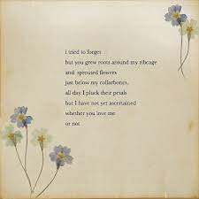For the blossoming of your beauty is like a field of beautiful flowers on a sunny spring day. A Single Moment Poem For The Day I Tried To Forget Author Unknown