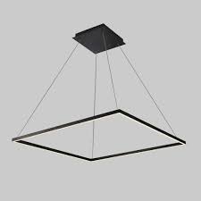 Atria Vmc35511bl 39 Led Chandelier Adjustable Suspension Fixture Modern Square Chandelier Light Fixture In Black Shop Vonn Com