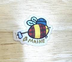 Lumberjack Bee One Inch 2 for 1 Sticker @mikepop