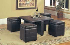 Free shipping on orders of $35+ and save 5% every day with your target redcard. Dark Brown Leather Stylish Coffee Table W 4 Storage Ottomans