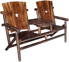 Char Log 36 Qt Bench With Tray Rustic Outdoor Furniture Patio Rocking Chairs Outdoor Dining Chairs