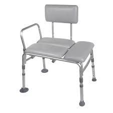 Drive Medical Padded Seat Transfer Bench Silver Transfer Bench Shower Seat Bench With Back