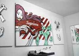 Aesthetic white does have some warmth, but it's nicely subdued by a wink o' gray. Supreme X Off White P90 Money Shooter Popart By Insta Shaestein Original Paintings Acrylic On Canvas 48x36 Htt Pop Art Canvas Pop Art Original Paintings