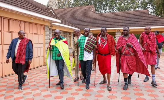 IN PICTURES: Maasai leaders make a visit to Rigathi Gachagua at his  Wamunyoro residence. #K24Updates