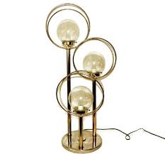 Retro Table Lamp Caged Circles 3 Light Geometric Big Geometric Lighting Retro Table Lamps Circle Table