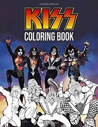 27985656 kiss band inspired photo booth props rock and roll. Kiss Coloring Book Kiss Band Members Coloring Pages For Adults Fan Relaxation Gift Parker Donna Amazon De Bucher