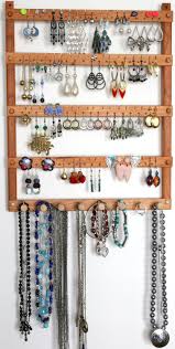 Wood Cherry Earring And Necklace Wall Organizer Earring Etsy Diy Jewelry Holder Hanging Jewelry Jewellery Storage