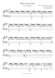 Ordinea fișierelor poate fi corectată prin tragere și plasare. Now We Are Free Gladiator Hans Zimmer Piano Solo Sheet Music For Piano Solo Musescore Com