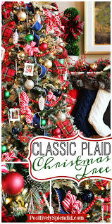 Traditional Plaid Christmas Tree Decorations A Holiday Classic Plaid Christmas Tree Christmas Tree Themes Tartan Christmas Decorations