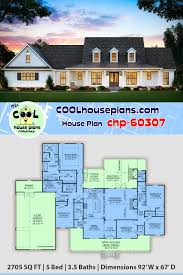570 sq/ft main floor : Farmhouse Style House Plan 41406 With 5 Bed 4 Bath 3 Car Garage Farmhouse Style House Plans House Plans Farmhouse House Plans