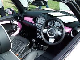 Pink Mini Cooper Interior A Photo On Flickriver Pink Mini Coopers Mini Cooper Accessories Mini Cooper Interior