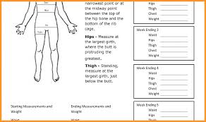 Hand Picked Free Body Measurement Chart Template Body