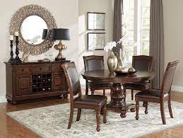 The modern traditional styling of the oratorio dining room set paired with two distinct table offerings allow the creation of your dream dining room. 5473 54 5 Pc Lordsburg Brown Cherry Finish Wood 54 Round Dining Table Set