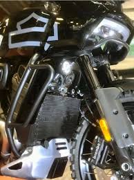 Harley Davidson Pan America 1250 New Watercooled Revolution Max Engine Including Led Lights Attached On The Expension Rollbar Frame Harleypanamerica
