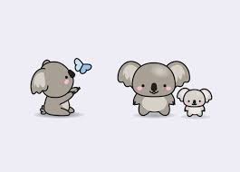 Premium Vector Clipart Kawaii Koala Cute Koalas Clipart Set High Quality Vectors Instant Download Kawaii Clipart Koala Drawing Koala Illustration Koala Tattoo