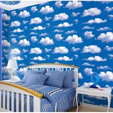 Simak cat tembok motif wallpaper yang inspiratif cat. Cod Wallpaper Sticker Dinding Motif Awan Biru Wps184 Wallpaper Stiker Dinding Kamar Tidur Anak Plafon Atap