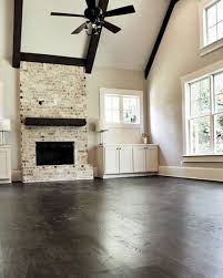 Dark Floors Light Walls Our Favorite Combo The Trim And Cabinets Are Sherwinwilliams Shoji White Sw 704 Small Basement Remodel Shoji White Dark Floors