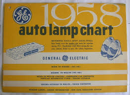 ge 1958 auto lamp chart