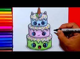 How to draw a unicorn cake cute. How To Draw A Unicorn Cake Easy Zed Cute Drawings Youtube Unicorn Cake Cute Drawings Cake Drawing