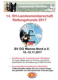 Die verantwortliche stelle für die datenverarbeitung auf dieser website ist: Verein Fur Deutsche Schaferhunde Landesgruppe Westfalen Lg 06 Rettungshund Aktuell
