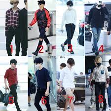 20 1k Likes 1 474 Comments Bts Jimin Bts Jimin On Instagram Which Jimin Airport Fashion Is Your Favorite Aotd 8 C Fansites Photos Aren 39 T Mine