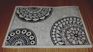 Contoh gambar vignette simple : Drawing Mandala Zentagle Doodle Batik Art Inspired Part 026 Youtube