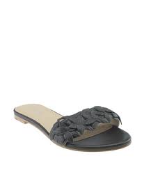 Pour La Victoire Lani Black Leather Sandals Size 8 5