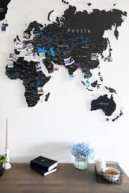Black Gift World Map By Gadenmap Push Pin Travel Map For Wall Decor In Office Room Bedroom Living Room Kid S Room Decor