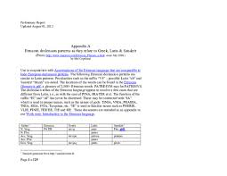 Pdf Etruscan Declension Patterns As They Relate To Latin