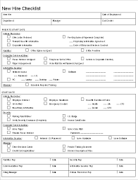 Human Resource New Hire Checklist Human Resource Management Templates Checklist Template Checklist