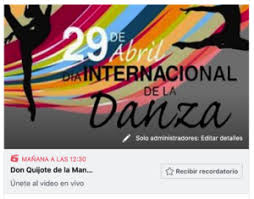 El festival expandirá por primera vez la diversidad de las formas de la danza por toda la región y es que la propuesta responde a la intención de llevar la danza a espacios pocos convencionales y fomentar que las galerías sean. Celebracion On Line Del Dia De La Danza La Guia Go